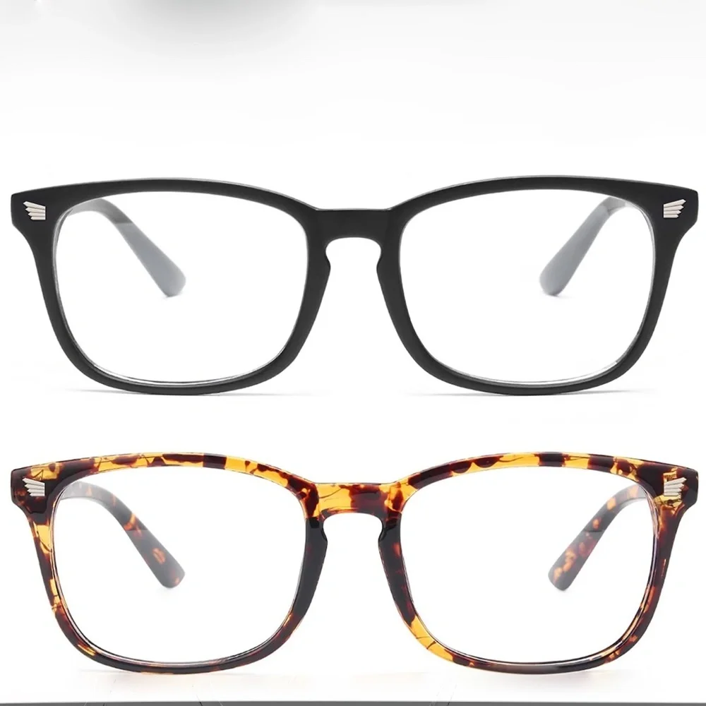 Blue Light Blocking Glasses Computer Reading/TV/Phones Black/Tortoise Shell Duo